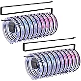 LWGFIO 2Pack Tumbler Lid Organizer, Kitchen Space-Saving Cup Holder, Organizers for Under Cabinet Storage, No Glue or Drilling Required (Black)