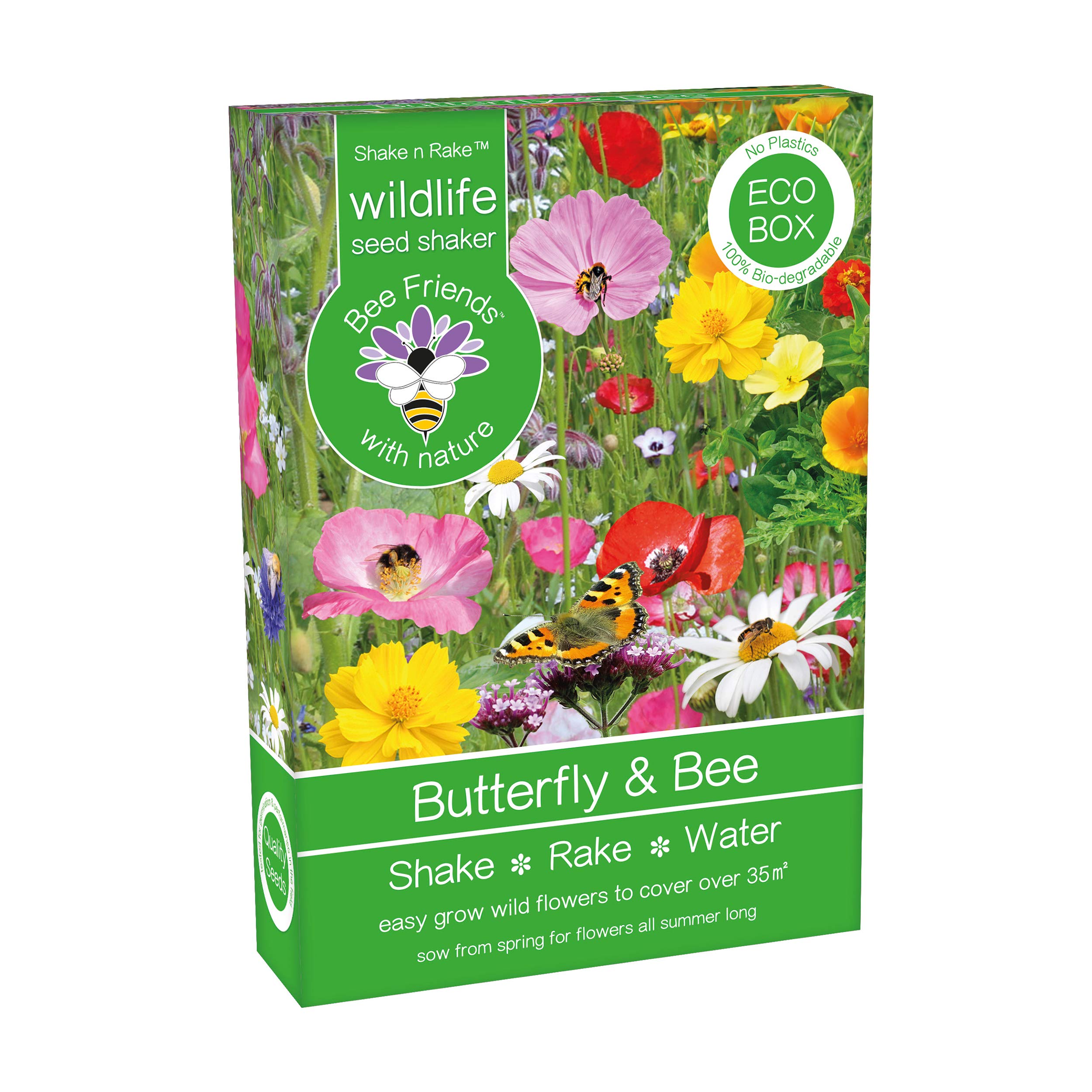 Wildflowers Shake And Rake Grow Your Own Colour Themed Annual Flowers from Seed (Butterfly bee)
