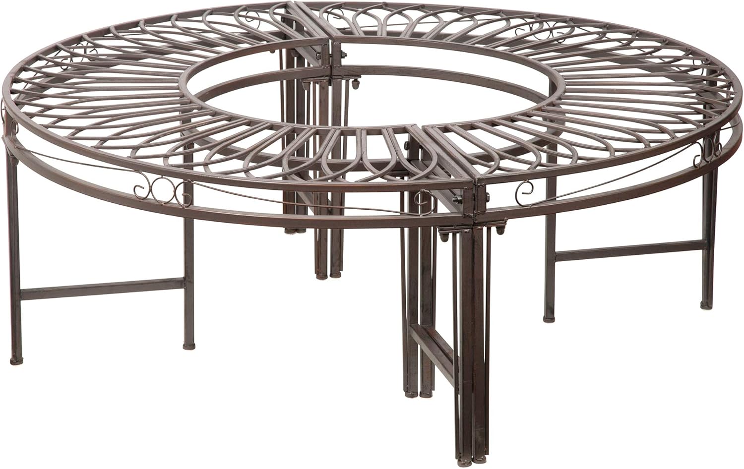 Design Toscano ZJ12063 Roundabout Circular Garden Tree Bench Seat, 47 Inch, Grey : Outdoor Benches : Garden & Outdoor