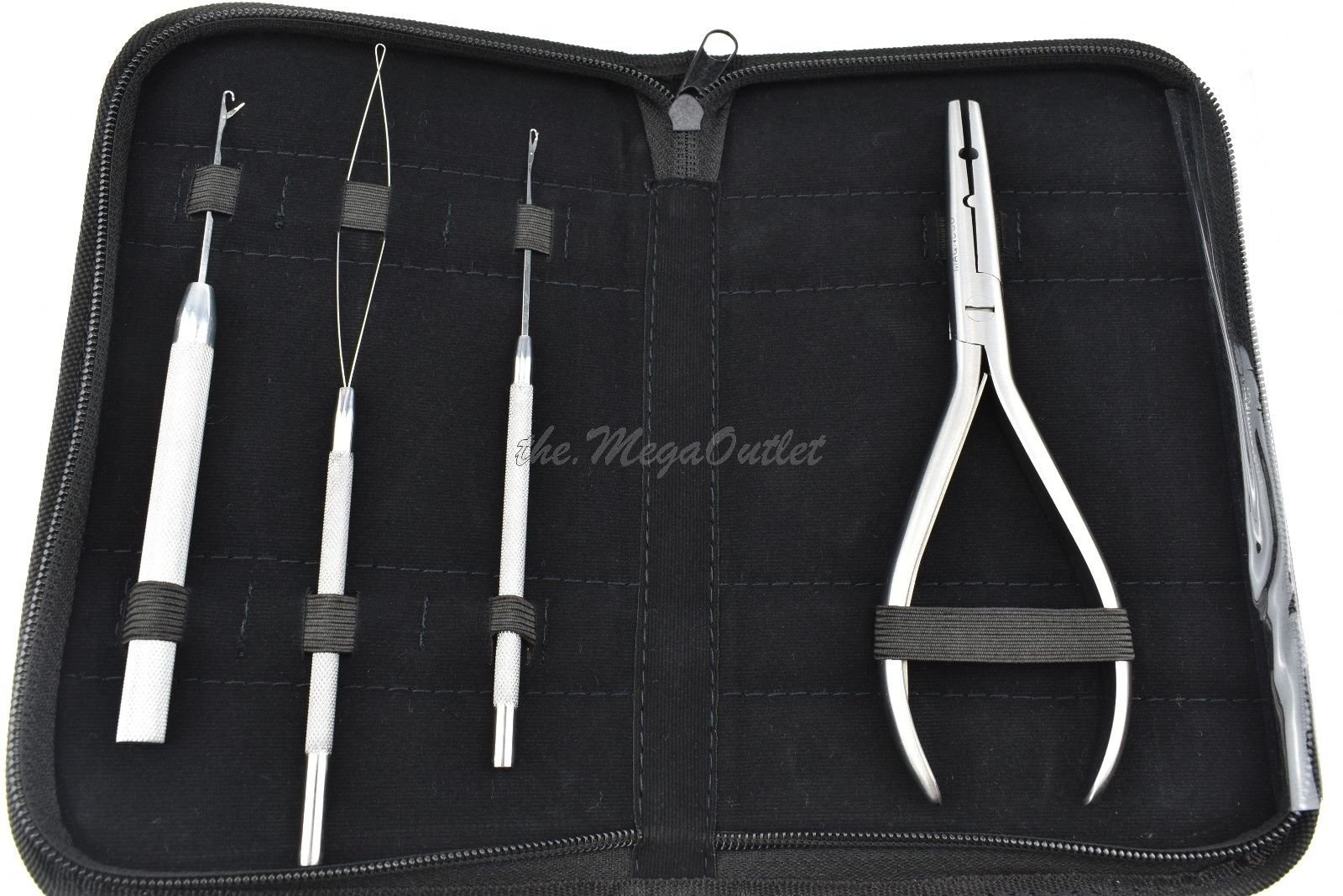 MAQNSCO Hair Extensions Tool Kit โ Includes Micro Rings, Tube Pulling Loop, Needle, Pin, and Wire for Professional Hair Extension Application