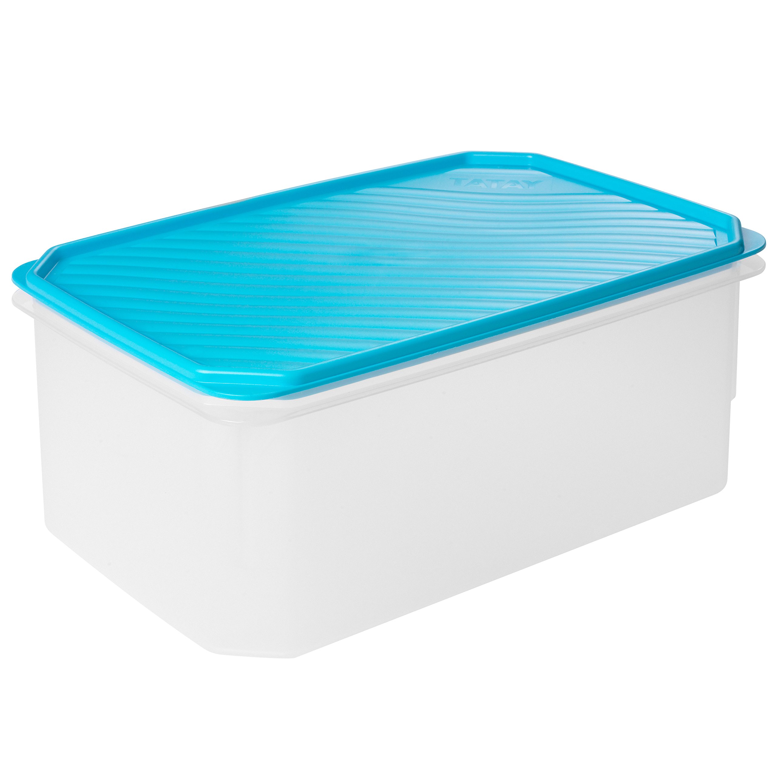 TATAY Food Container 4.7L Top Flex | Pressure Lid | Plastic Food Containers with Lids | Microwave, Dishwasher, Fridge & Freezer Safe | BPA-Free Plastic | 28.5x18.5x12.2 cm, Blue