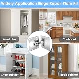 Thrilez 5PCS Cabinet Hinge Repair Kit with 35 Screws Stainless Steel Repair view 5