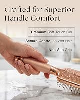 Lily England Paddle Hair Brush Rose Gold Easy Grip Gel Handle view 3