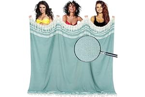 Yongoes Oversized Turkish Beach Towel Blanket Cotton Giant XL Sandproof Towels Huge Linen XXL Extra Large Big Throw Quilt Blankets for Adults Cloud Travel Camping Glamping Accessories Essentials