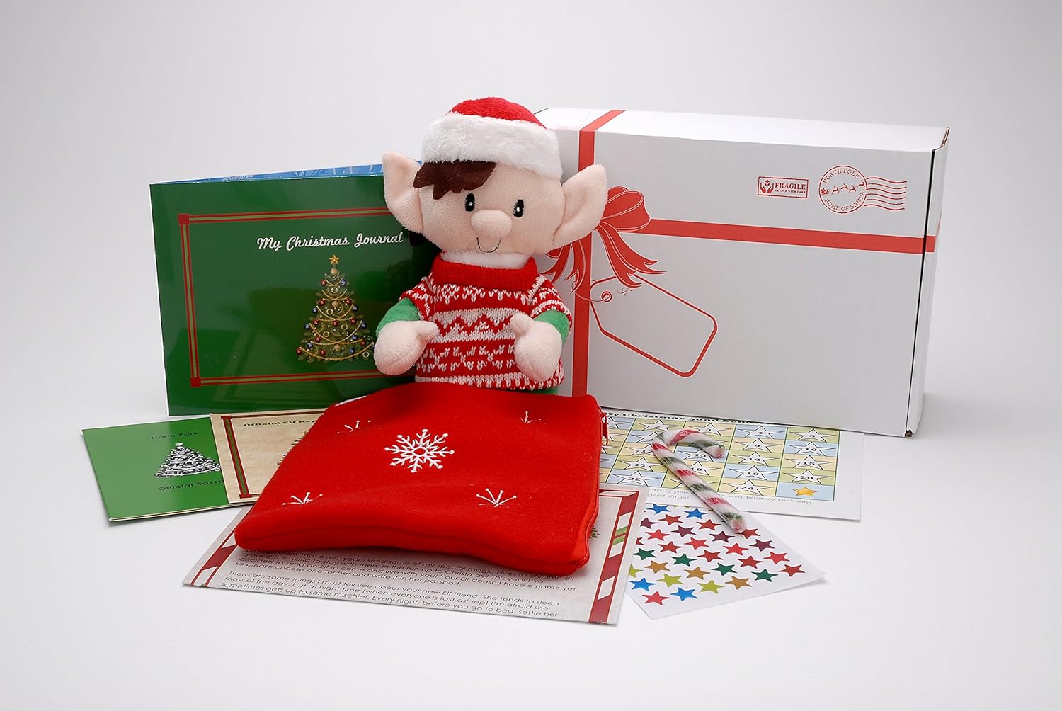 Cheeky Elf Deluxe Christmas Starter pack 29cm Girl Elf toy with a