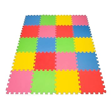 Angels 20 Pack Multi Puzzle Tile Mat Multi Use Colorful and Fun For Boys, Girls and Babies