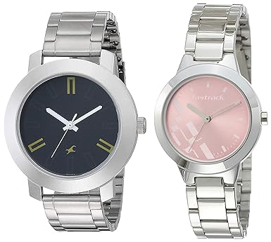 Buy Fastrack Analog Silver Couple S Watch Nk3120sm02 Nk6150sm04 At Amazon In