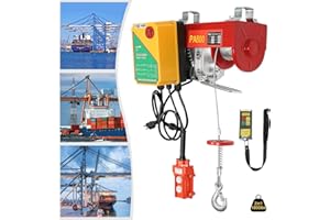 ZESTARDAIR 1800lbs Electric Hoist Single/Double Slings Electric Winch with Wireless Remote Control 110V Electric Cable Hoist with 39.4ft Lifting Height for Garage, Warehouses, Factories Lifting Towing