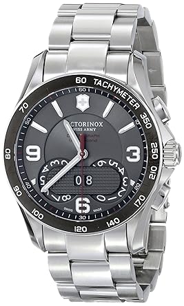 Victorinox Unisex 241618 Chrono Classic Analog Display Swiss Quartz Silver Watch