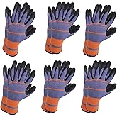 CELCOREERY 6 Pairs Gardening Gloves Great Gifts for Women and Men, Summer Work Gloves Men Breathable Latex Coated Patio Garden Gloves, Outdoor Protective Work Gloves