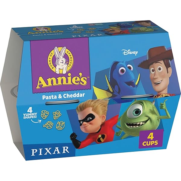 ANNIE’S DISNEY PIXAR MACARONI AND CHEESE, MICROWAVABLE PASTA AND CHEDDAR, 4 CUPS, 7.48 OZ