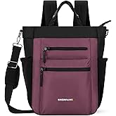 Sherpani Soleil, Anti Theft Convertible Backpack, 3 in 1 Tote Bag, Cross Body Purse, 18L Travel Backpack, Travel Gifts for Women, RFID Protection, Metal Hardware Fits 13” Laptop (Smoky Orchid)