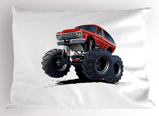 Amazon Com Ambesonne Truck Pillow Sham Extreme Off Road Vehicle