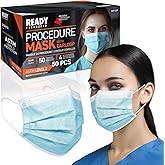 Ready First Aid Face Masks- Procedure Masks - Medical Masks - Surgical Masks - ASTM Level 3, 4-Ply Construction (Box of 50)