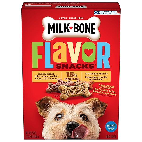 MILK-BONE FLAVOR SNACKS DOG TREATS, SMALL BISCUITS, 24...