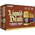 Liquid Death Iced Tea Variety Pack, 12-Pack (12 oz Cans), Low Calorie, Low Caffeine, No Artificial Sweeteners, B12 & B6 Vitamins, 4 Flavors: Dead Billionaire, Rest in Peach, Sweet Reaper, Blueberry Buzzsaw