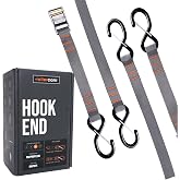 Rollercam 1" Cam Buckle Tie Down Straps with Hooks, 9 ft | Heavy-duty pull-tight straps with hooks for securing motorcycles, dirt bikes, kayaks, outdoor gear and cargo.
