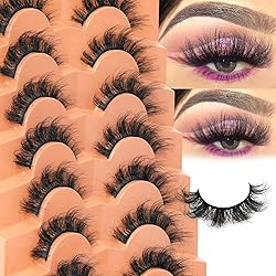 Mink Lashes Fluffy Wispy Eyelashes - 3D False