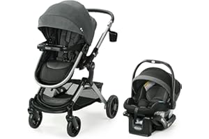 Graco Modes Nest Travel System, 3-in1 Modular Carseat Stroller Combo, Adjustable Slide2Me Infant Car Seat Carrier to Toddler Stroller, Includes the SnugRide DLX Infant Car Seat, Sullivan