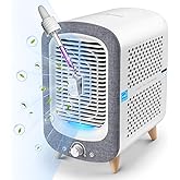 Jafanda Air Purifier for Home Bedroom 780sq ft, HEPA & Activated Carbon, Air Cleaner with Fragrance Sponge & Nightlight for Smoke, Allergies, Dust, Odor, VOC, Pet Dander, Pollen, Office, Desktop,Grey