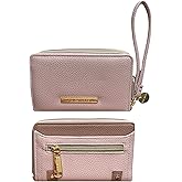 Steve Madden Double Zip Around Wallet Blush Multi One Size