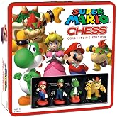 Super Mario Chess Set, 32 Custom Sculpt Game Pieces Including Iconic Characters: Mario, Luigi, Peach, Toad, Bowser, Super Mario Themed Chess Game