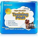 All-Absorb A05 120 Count Training Pad, 17.5 by 23.5-Inch, White and Blue