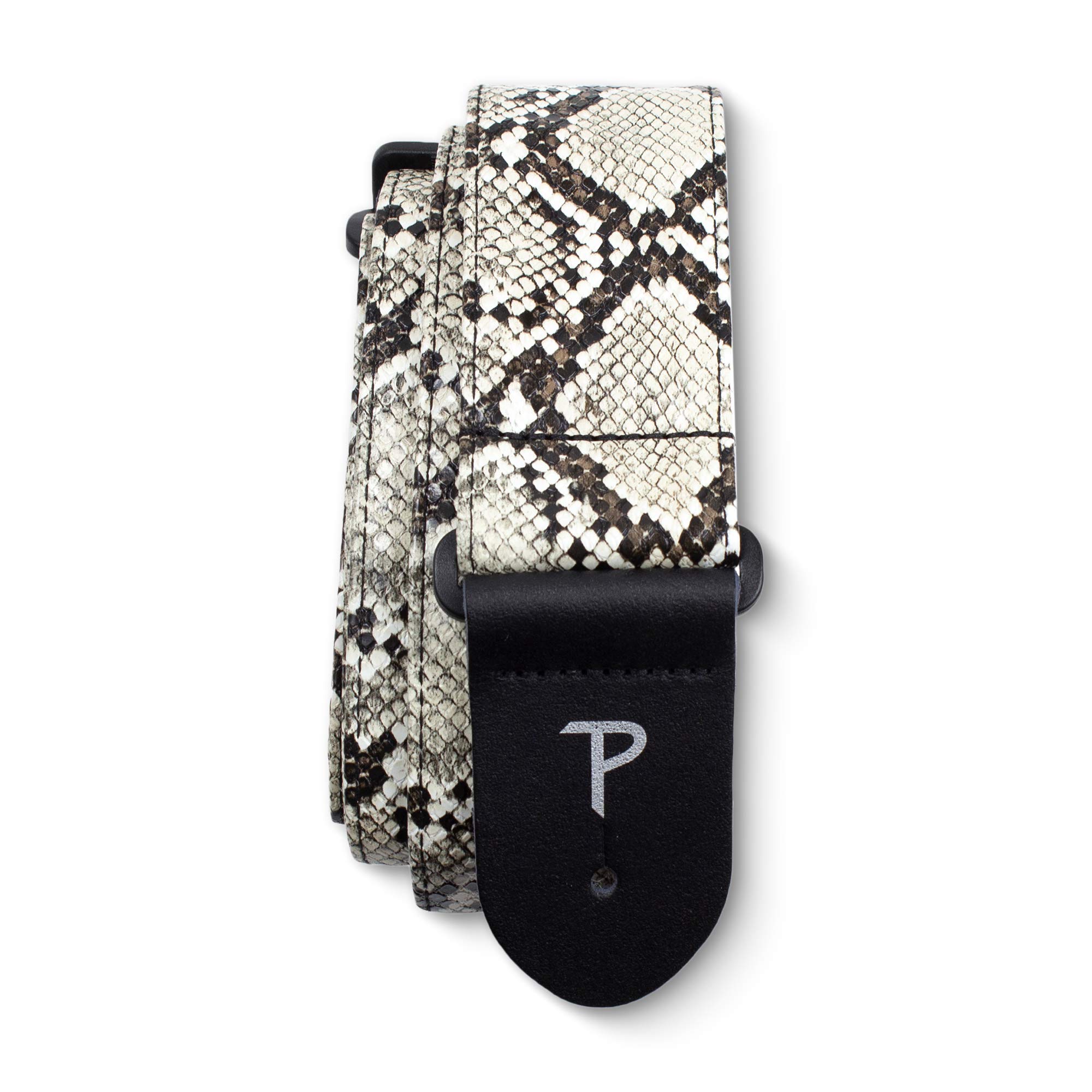 Perri’s Leathers Ltd. - Guitar Strap - Faux Snakeskin - Beige - Adjustable - For Acoustic/Bass/Electric Guitars - Made in Canada (VGS-7553)