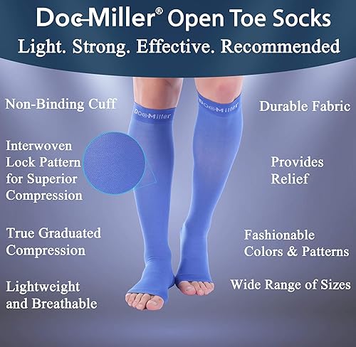Doc Miller Toeless Compression Socks Women and Men Pair 20