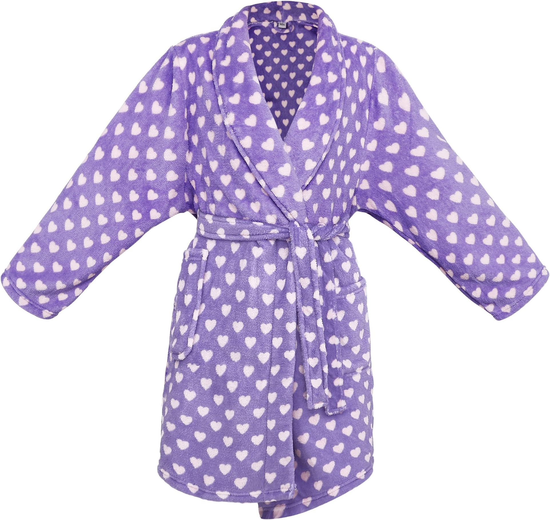 Kid's Soft Plush Long-Sleeved Fleece Cover up with Pockets