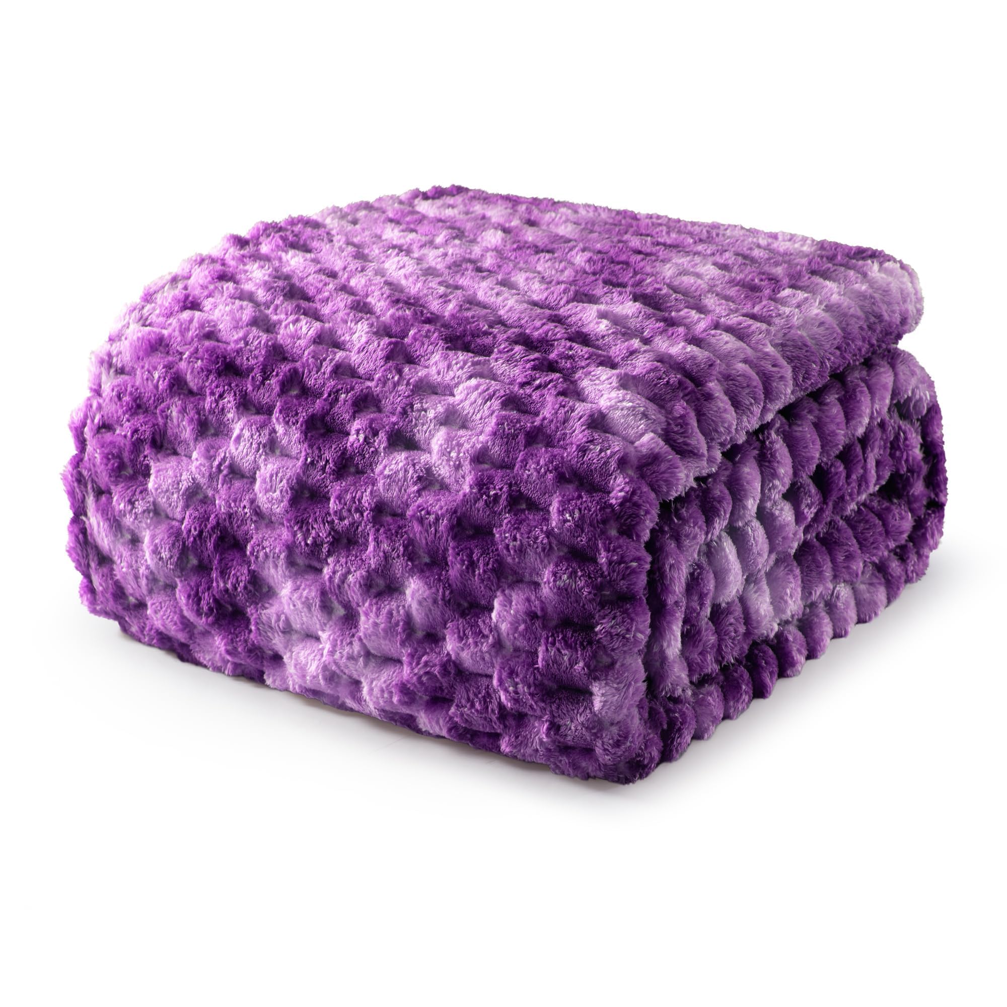 Exclusivo Mezcla Fleece Double Size Blanket for Bed, Extra Large Fuzzy Tie-dye Purple Bed Blankets, Soft Cozy Plush Sofa Throws for All Seasons, 150x200 CM — image 1