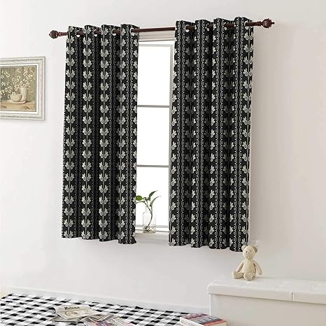 Amazon Com Floral Blackout Draperies For Bedroom Pale Blue Spring