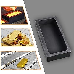 Nelyrho 2 Pieces 1kg Graphite Ingot Molds for