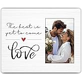 Romantic Picture Frame 4"x6"-The Best Is Yet To Come-LOVE-Photo Frame with Stand&Hooks-Tabletop or Wall Display-Gifts for Valentine's Day, Christmas, Anniversary, Wedding, Engagement, etc.(021)