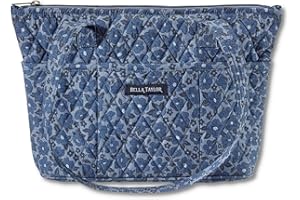 Bella Taylor Small Tote | Lightweight Quilted Fabric Purses for Women