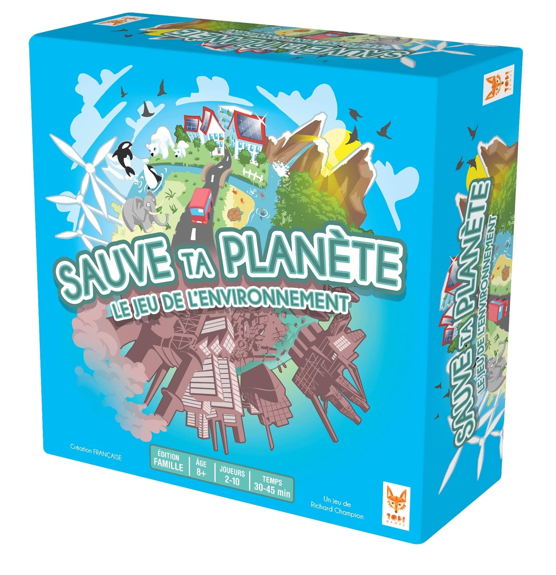 Topi Games - Save Your Planet - The Environment Game - Board Game - Board Game - Family - Ages 8+ [2-8 Players] - STP-189001