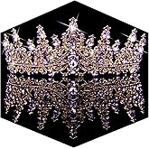 TOBATOBA Purple Crown for Women Crystal Queen Crown Princess Tiara, coronas para 15 años corona para pastel, Wedding Tiara for Bride Bridal Hair Accessories Birthday Prom Pageant Party Halloween