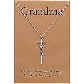 Lcherry Birthday Gifts for Grandma Mom Daughter Teacher Cross Necklace for Women Christian Necklaces Religious Gifts Jewelry for Women Mother's Day