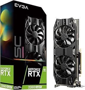 EVGA 08G-P4-3067-KR GeForce RTX 2060 Super SC Ultra Gaming, 8GB GDDR6, Dual HDB Fans, Metal Backplate