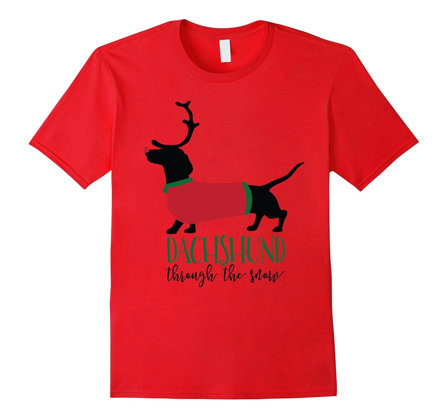 Dachshund Through The Snow Christmas Dog Holiday Shirt-ANZ