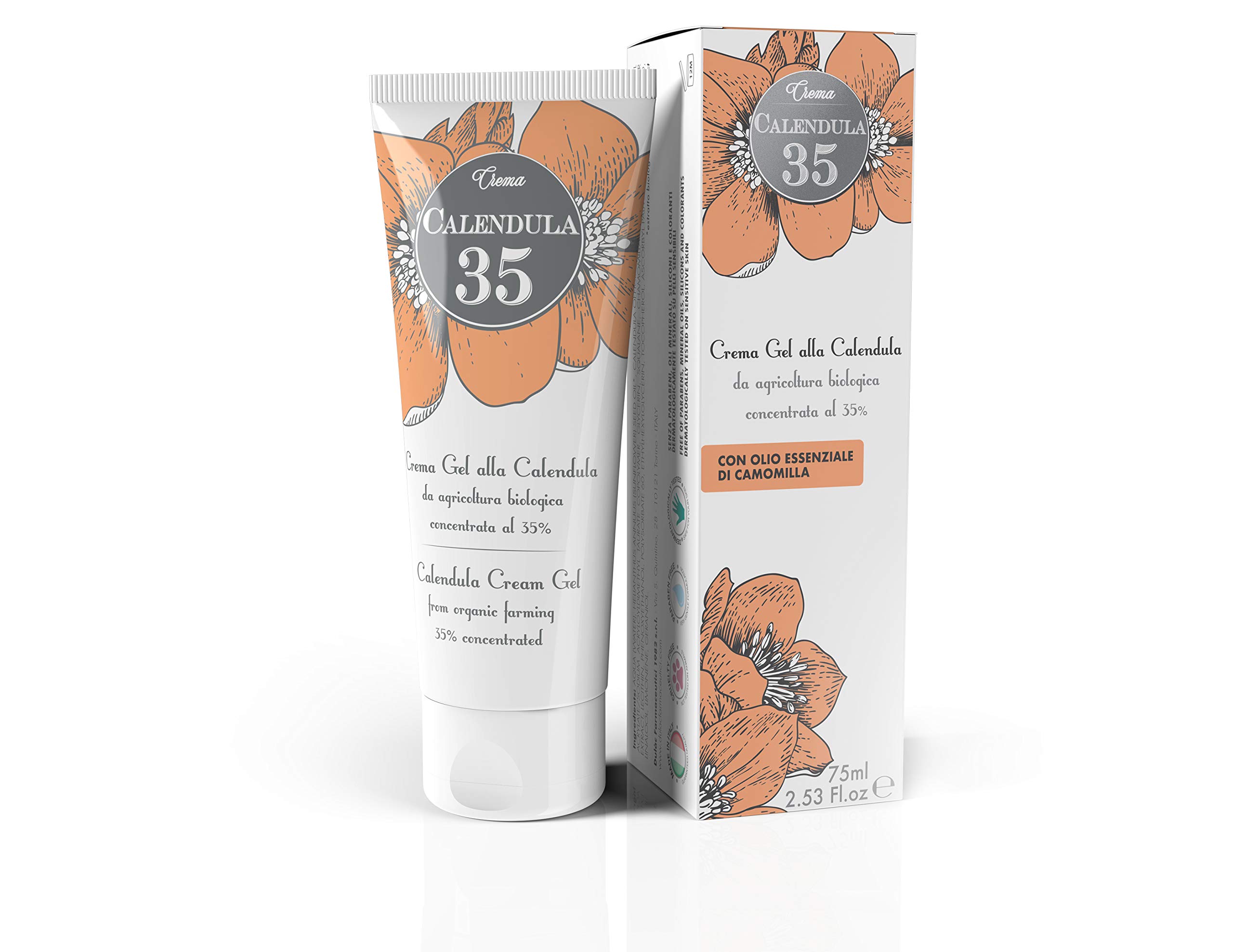 Dulàc - Calendula Cream 75 ml, Rich in Organic Calendula, Vitamin E and Camomile, Moisturises and Protects, Ideal also for Babies, for Face and Body
