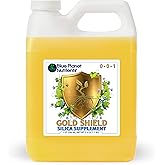 Gold Shield Silica Supplement (32 oz) Quart | Concentrated Formula for All Plants & Gardens | Makes Over 900 GALLONS | Blue P