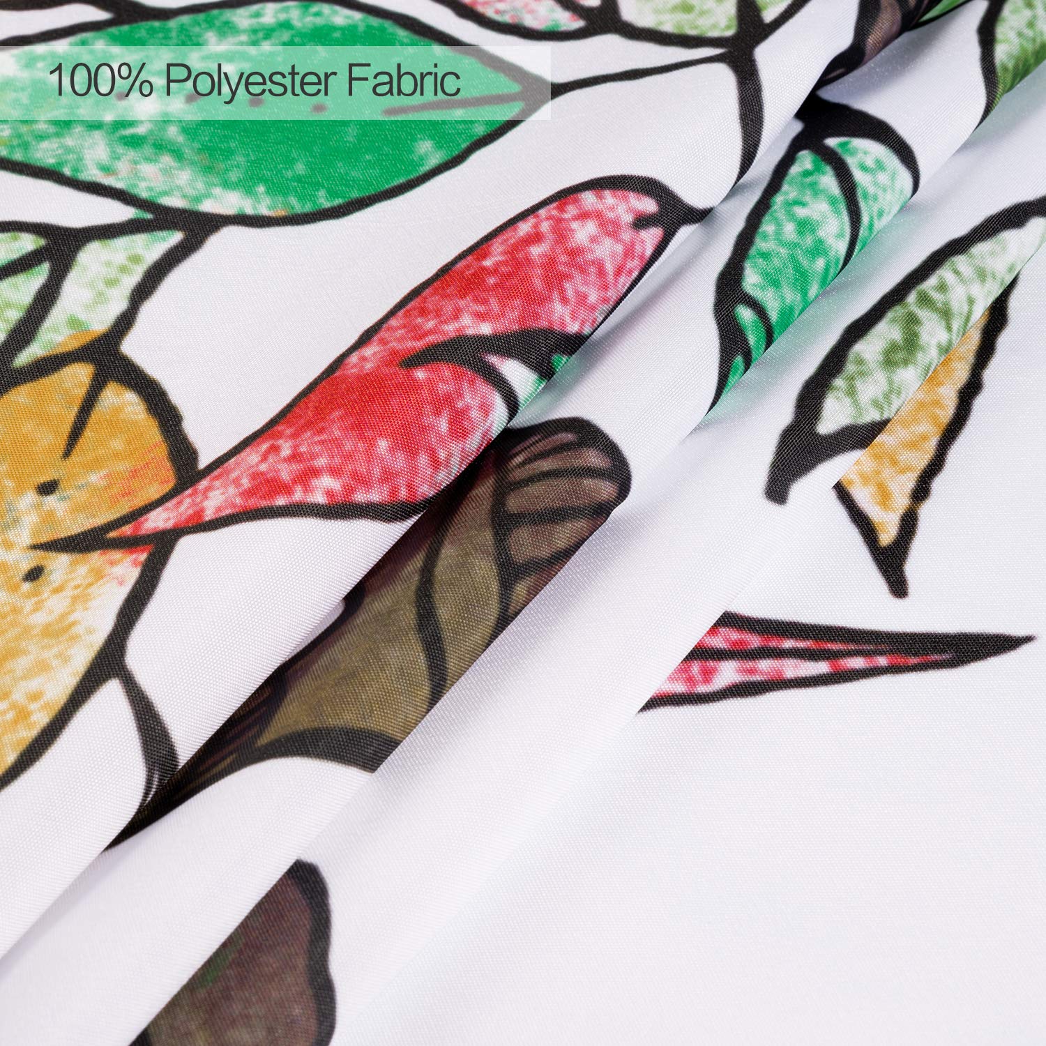 joyfeelife Fabric Shower Curtain Set Waterproof Bath Curtain for Bathroom Showers Bathtubs Home Decor with 12 Hooks, 71x71 Inch