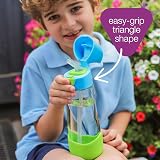 b.box Tritan Drink & Water Bottle 450ml Blue Slate Easy Grip Leakproof Lid view 5