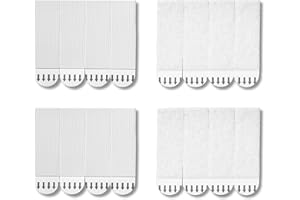 JELLYSUB 24-Pairs(48 Strips) Medium Picture Hanging Strips Heavy Duty, Hook and Loop Tape, Picture Hanger Damage Free, Water-Resistant Adhesive Strips for Frame Hanging and Christmas Decorations