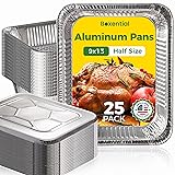 Boxential 9x13 Aluminum Pans with Lids [25