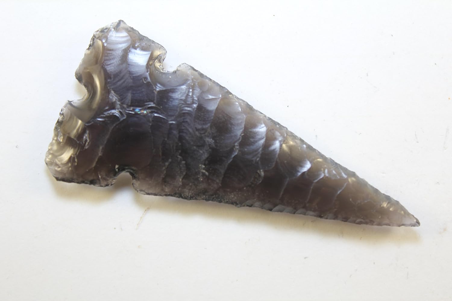 3" Davis Creek Rainbow Obsidian Flint Knapped/Knapping