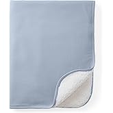 Little Sleepies Newborn Mini Blanket, Soft Viscose from Bamboo Baby Blanket for Boy & Girl Gifts, Baby Essentials, Light Fog Ribbed, 30 inches x 40 inches