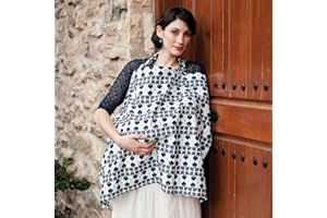 BEBE AU LAIT Hooter Hiders Premium Cotton Nursing Cover - Azure