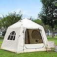 KNUO 2025 Upgraded 100% Waterproof Inflatable Camping Tent, Large Blow-Up Air Tent, No Assembly Needed Luxury Glamping House, Oxford Fabric